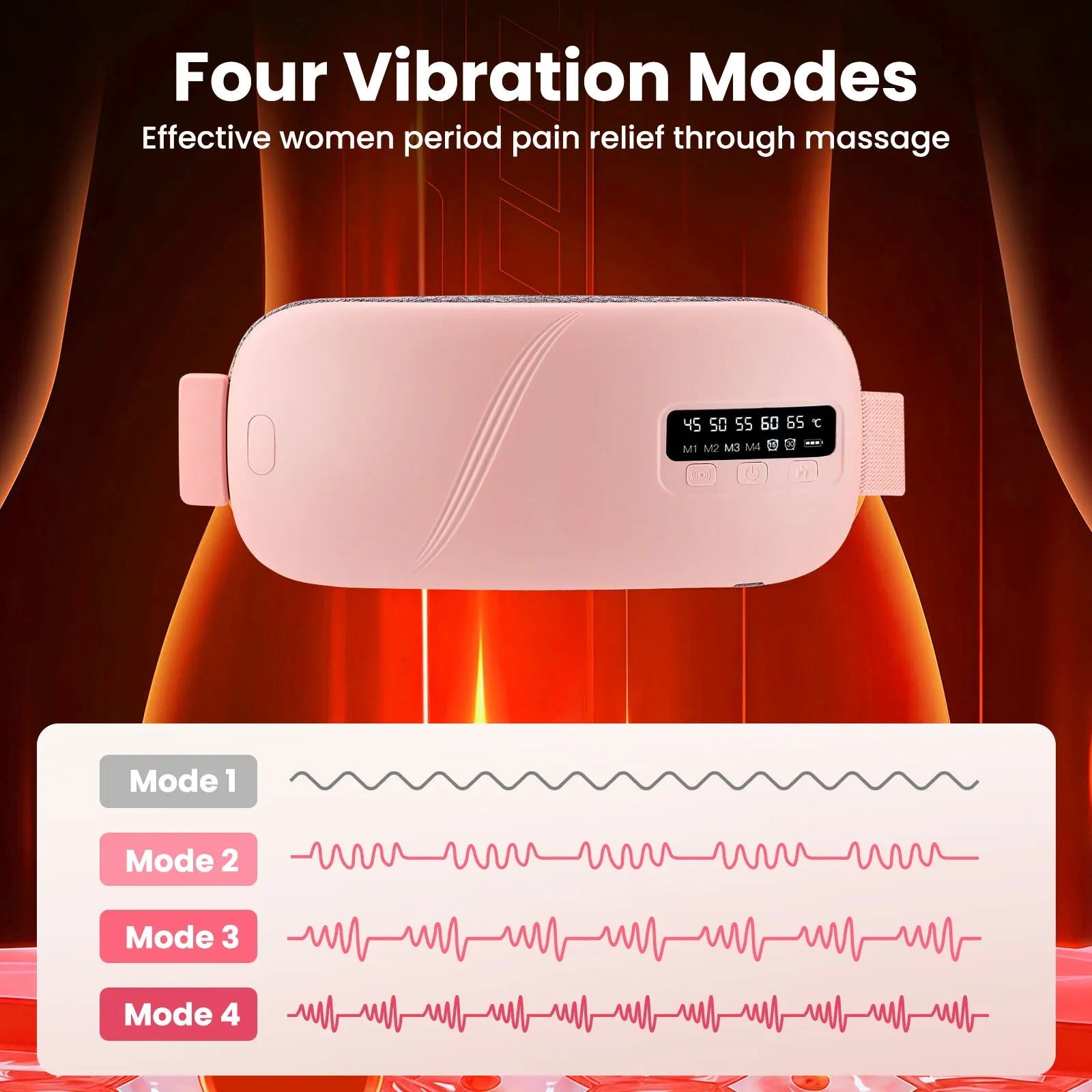 Portable heating belt for period cramps — view 3