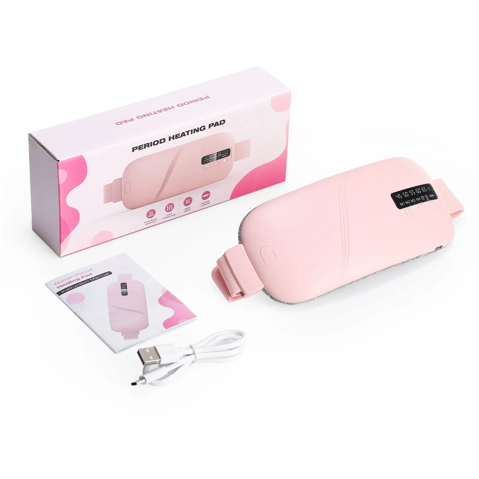 Portable heating belt for period cramps — view 2