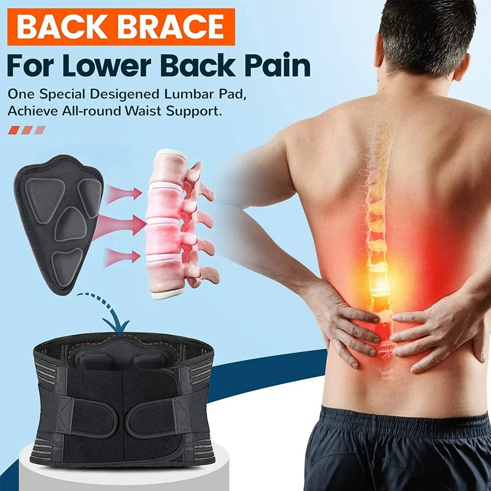 Lumbar support pain relief brace — view 6
