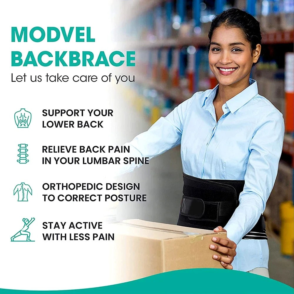 Lumbar support pain relief brace — view 3